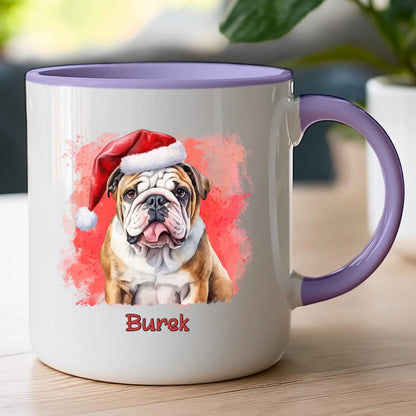 Kubek personalizowany świąteczny z psem #46