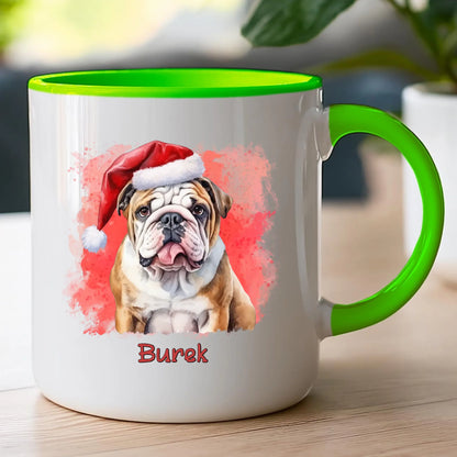 Kubek personalizowany świąteczny z psem #46