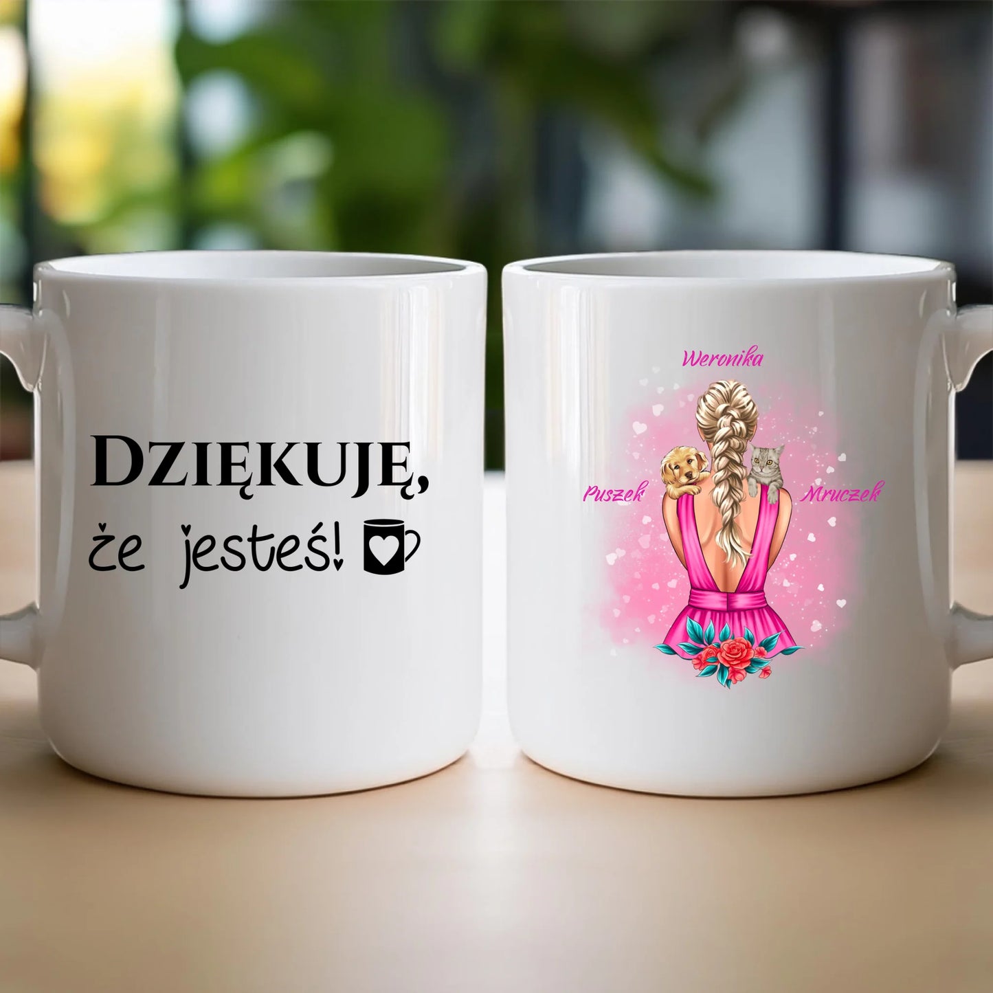 Kubek personalizowany dla kobiety - ze zwierzakami #16