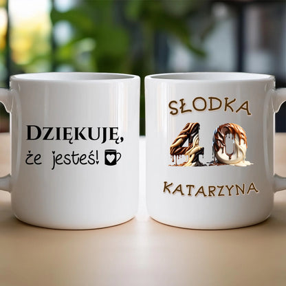 Kubek personalizowany na urodziny - słodkie liczby #5010