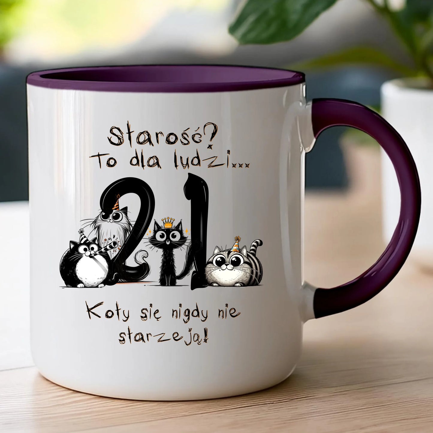 Kubek personalizowany na urodziny - kociaki #5012