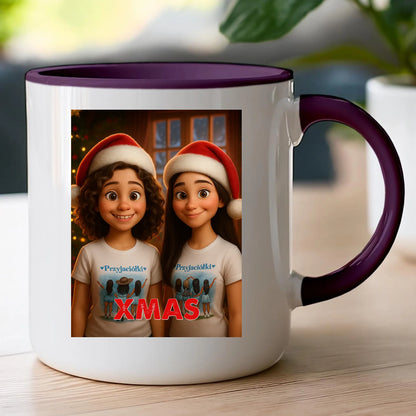 Kubek z własnym zdjęciem - świąteczny klimat [generowane przez AI]