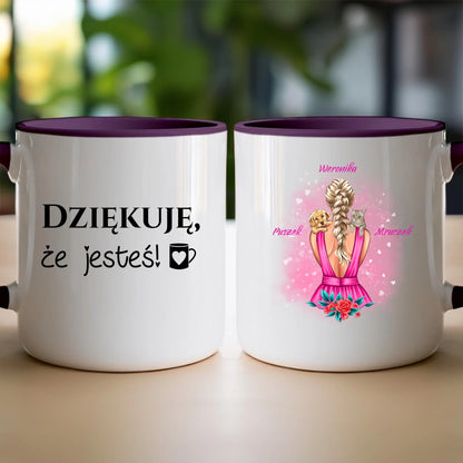 Kubek personalizowany dla kobiety - ze zwierzakami #16