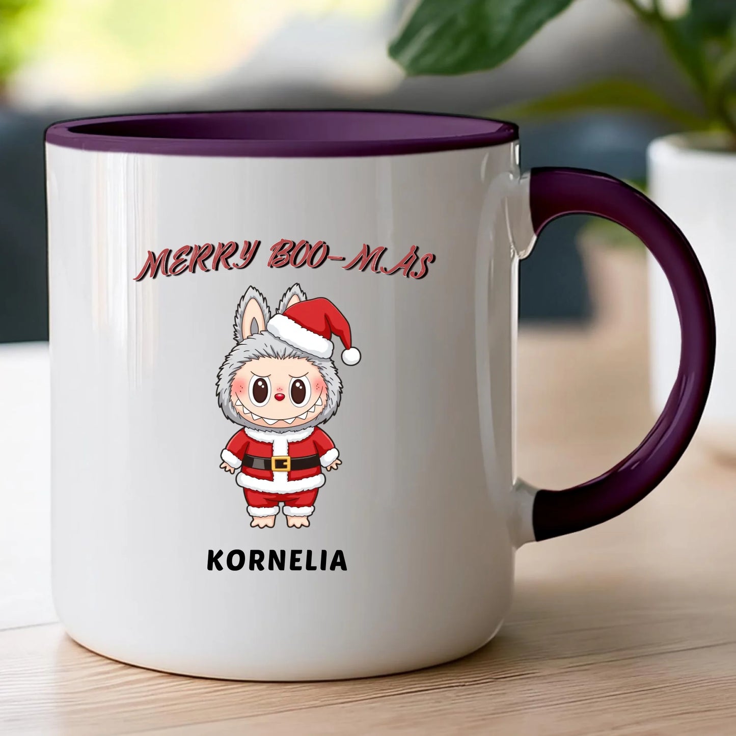 Personalizowany kubek na święta - Uroczy Potworek #513