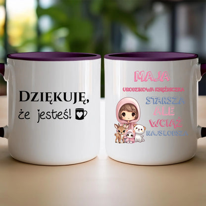 Kubek personalizowany na urodziny - urodzinowa księżniczka #5007