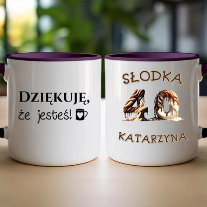 Kubek personalizowany na urodziny - słodkie liczby #5010