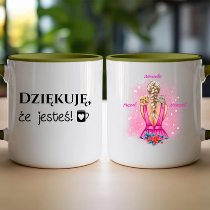 Kubek personalizowany dla kobiety - ze zwierzakami #16