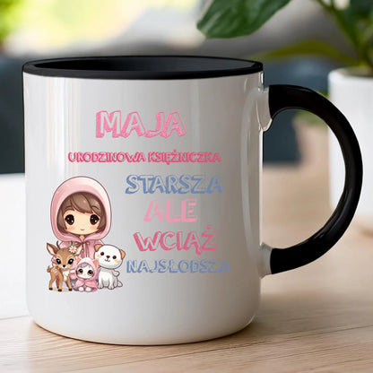 Kubek personalizowany na urodziny - urodzinowa księżniczka #5007