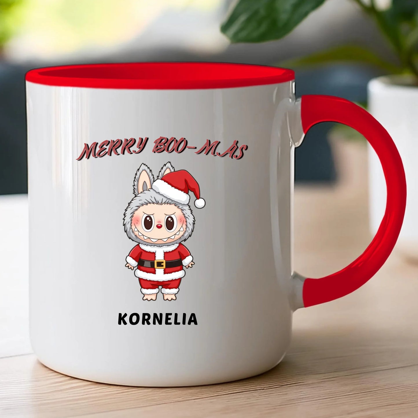 Personalizowany kubek na święta - Uroczy Potworek #513