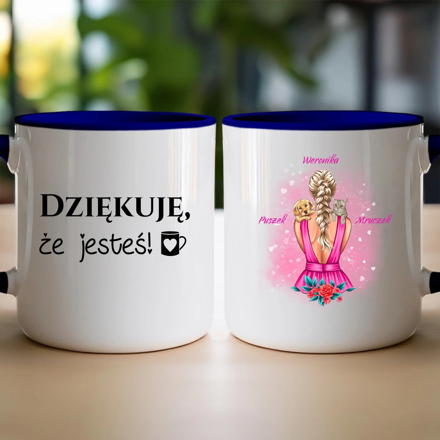 Kubek personalizowany dla kobiety - ze zwierzakami #16