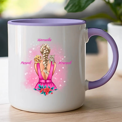 Kubek personalizowany dla kobiety - ze zwierzakami #16