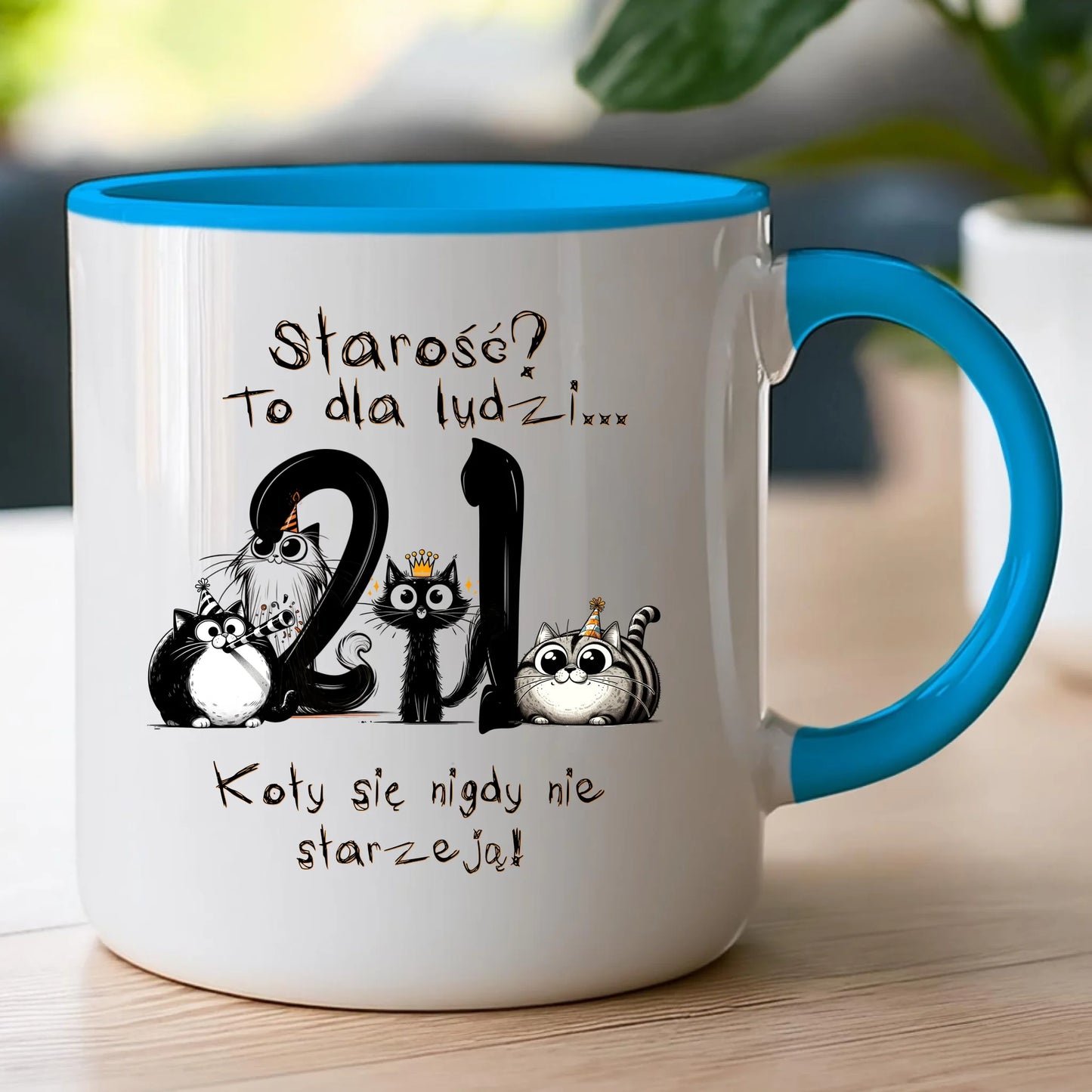 Kubek personalizowany na urodziny - kociaki #5012
