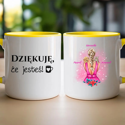 Kubek personalizowany dla kobiety - ze zwierzakami #16