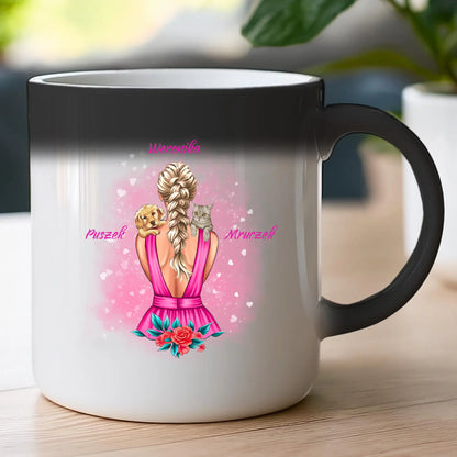 Kubek personalizowany dla kobiety - ze zwierzakami #16