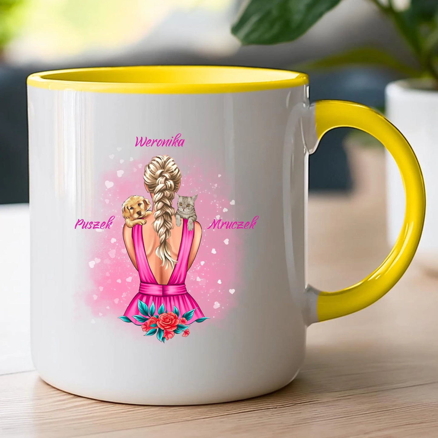 Kubek personalizowany dla kobiety - ze zwierzakami #16