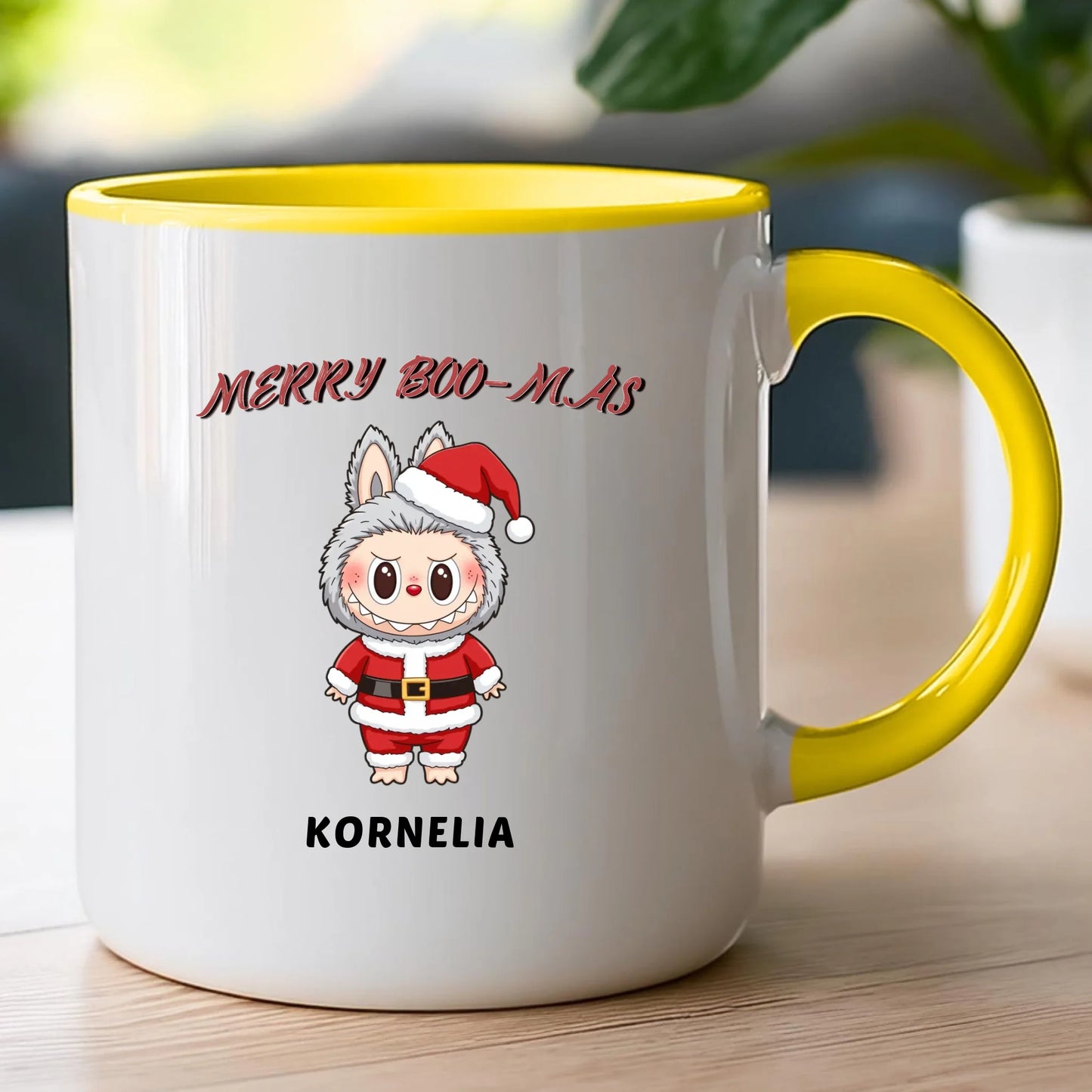 Personalizowany kubek na święta - Uroczy Potworek #513