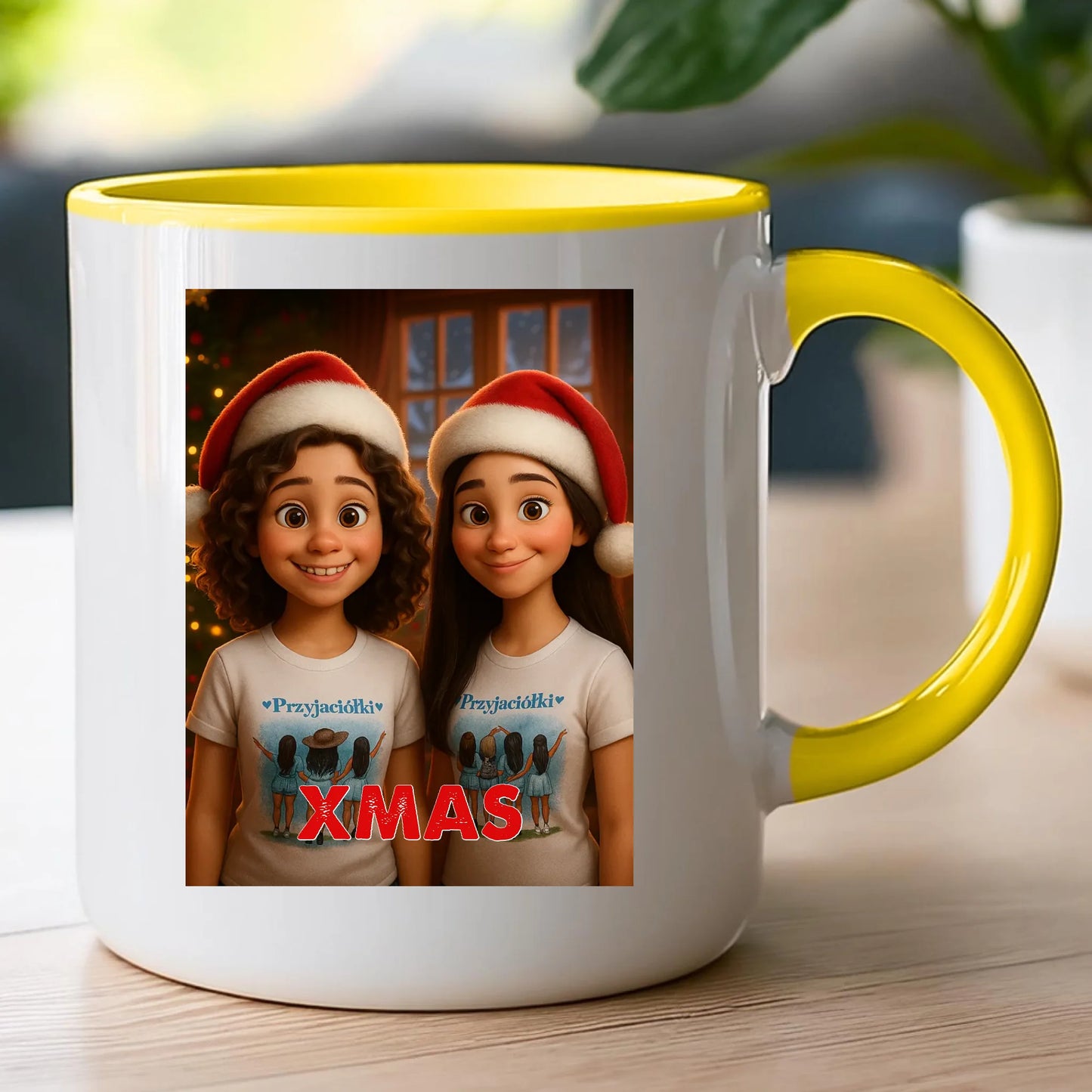 Kubek z własnym zdjęciem - świąteczny klimat [generowane przez AI]