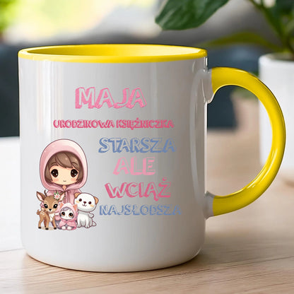Kubek personalizowany na urodziny - urodzinowa księżniczka #5007
