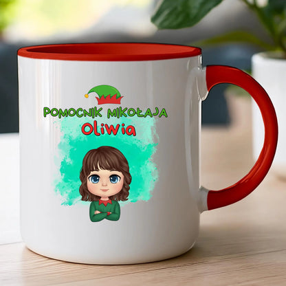 Kubek personalizowany świąteczny dla dziewczynki #92