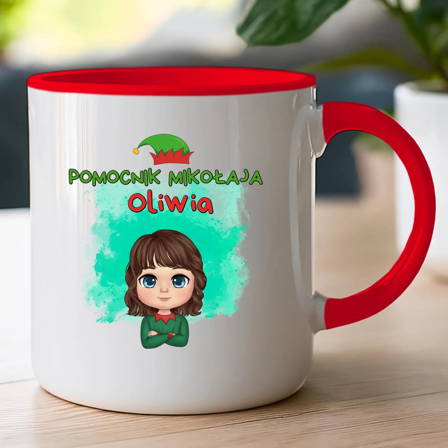 Kubek personalizowany świąteczny dla dziewczynki #92