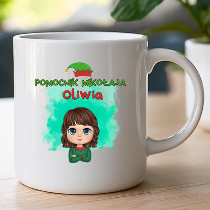 Kubek personalizowany świąteczny dla dziewczynki #92