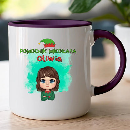 Kubek personalizowany świąteczny dla dziewczynki #92