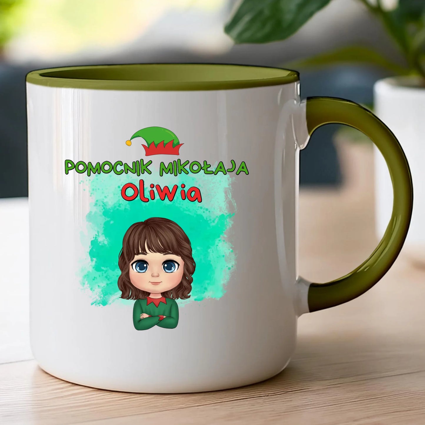 Kubek personalizowany świąteczny dla dziewczynki #92