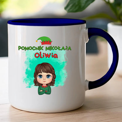 Kubek personalizowany świąteczny dla dziewczynki #92
