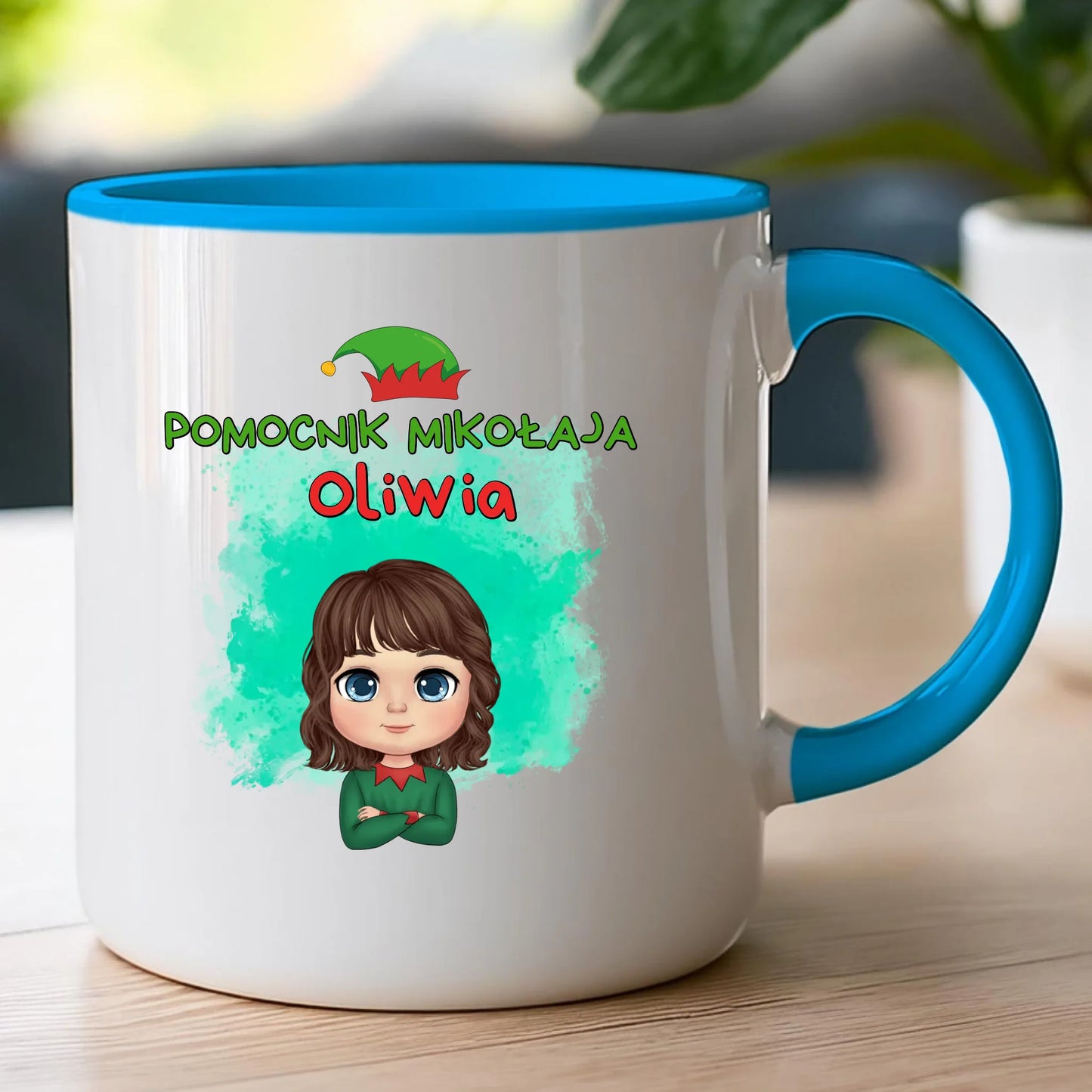 Kubek personalizowany świąteczny dla dziewczynki #92