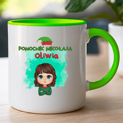 Kubek personalizowany świąteczny dla dziewczynki #92