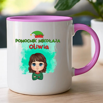 Kubek personalizowany świąteczny dla dziewczynki #92