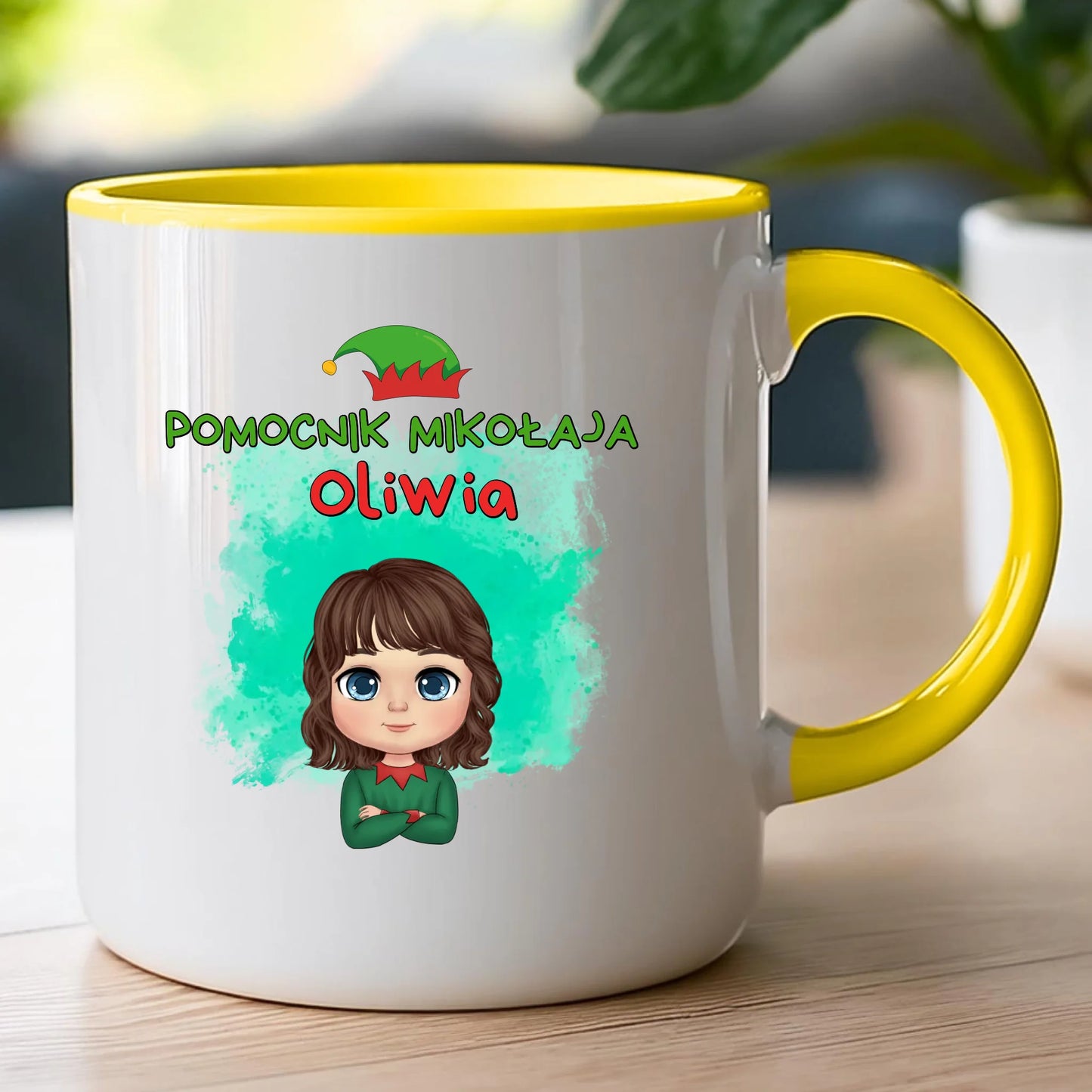 Kubek personalizowany świąteczny dla dziewczynki #92