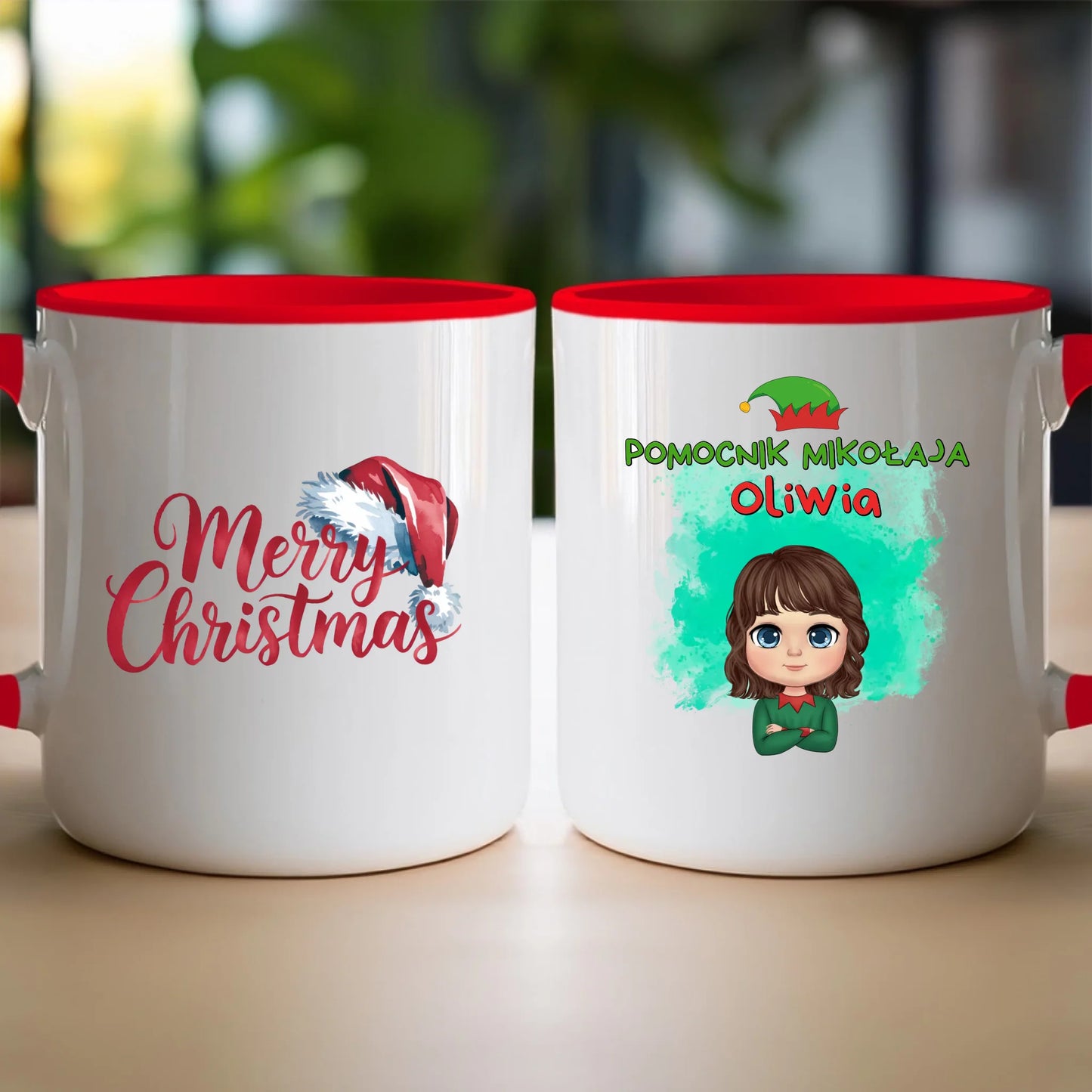 Kubek personalizowany świąteczny dla dziewczynki #92