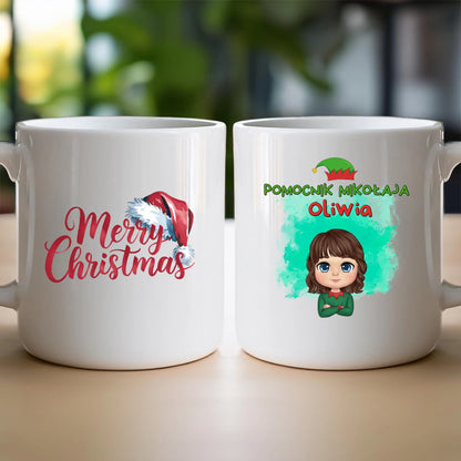 Kubek personalizowany świąteczny dla dziewczynki #92