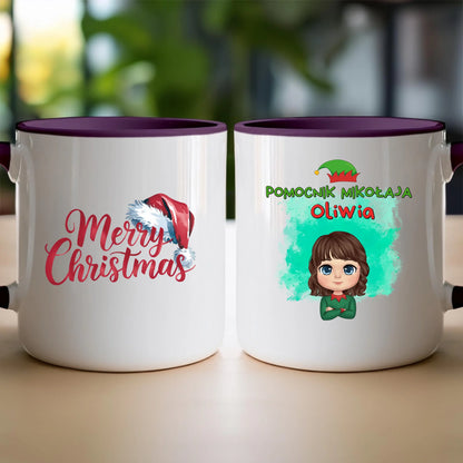 Kubek personalizowany świąteczny dla dziewczynki #92