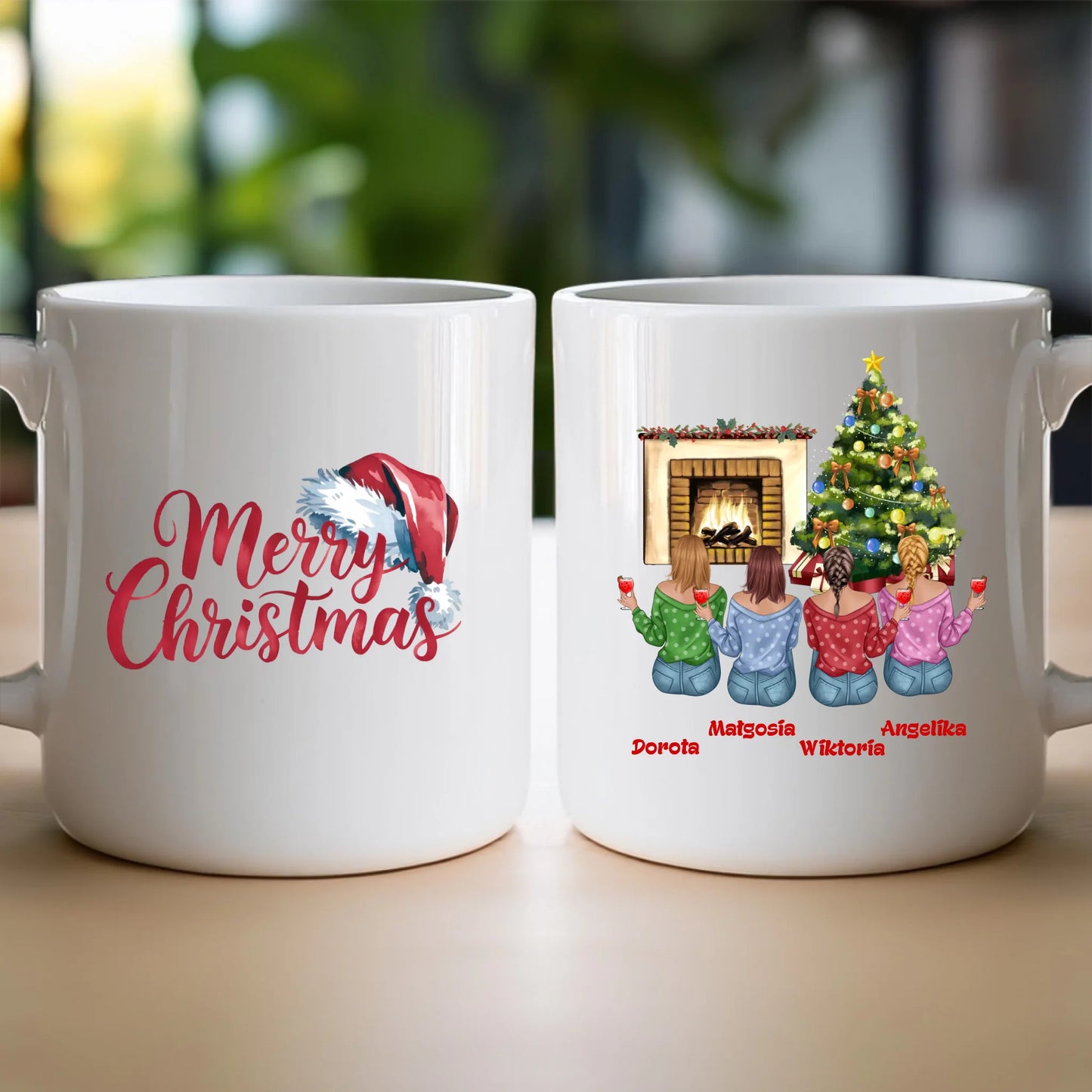 Kubek personalizowany świąteczny dla przyjaciółek #129