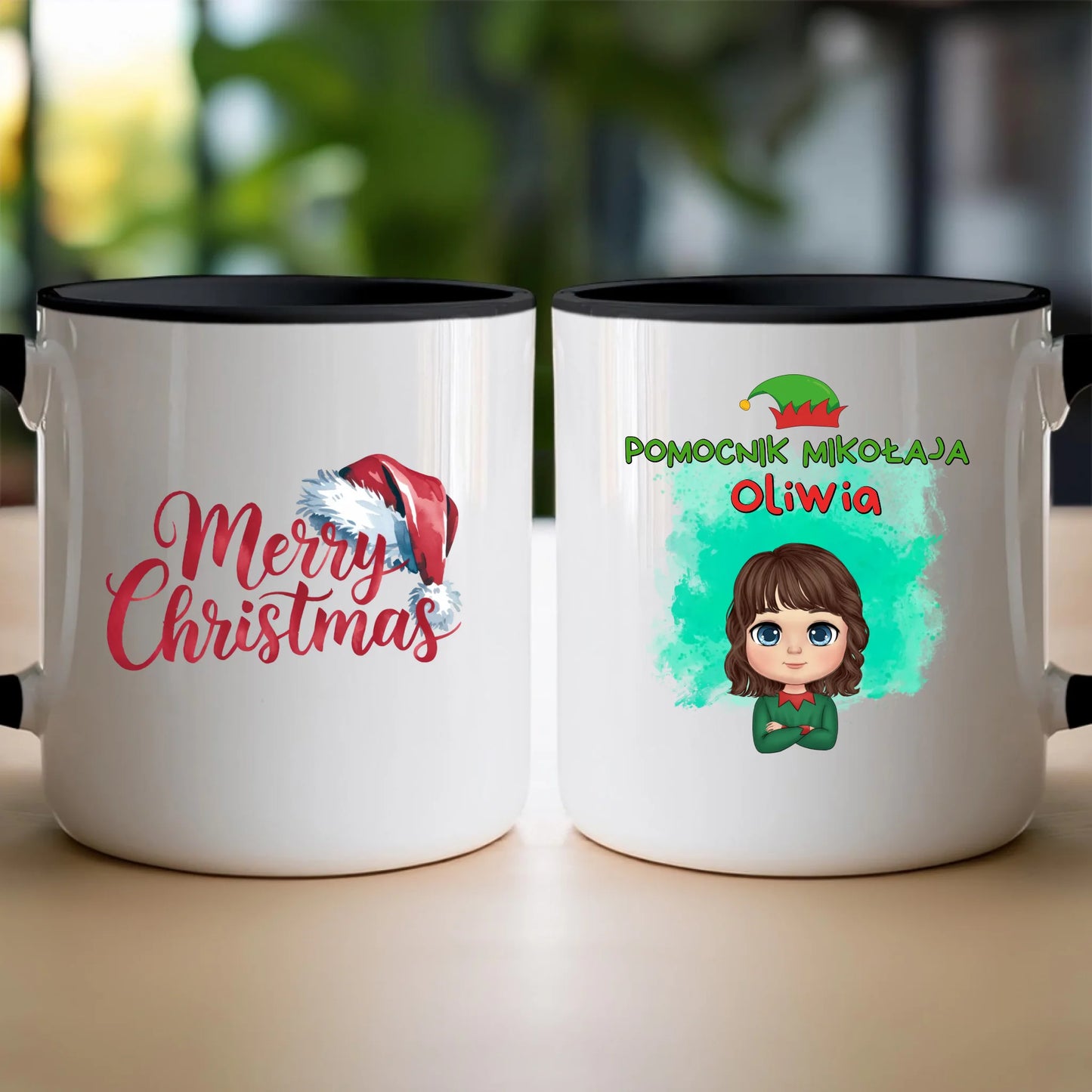 Kubek personalizowany świąteczny dla dziewczynki #92