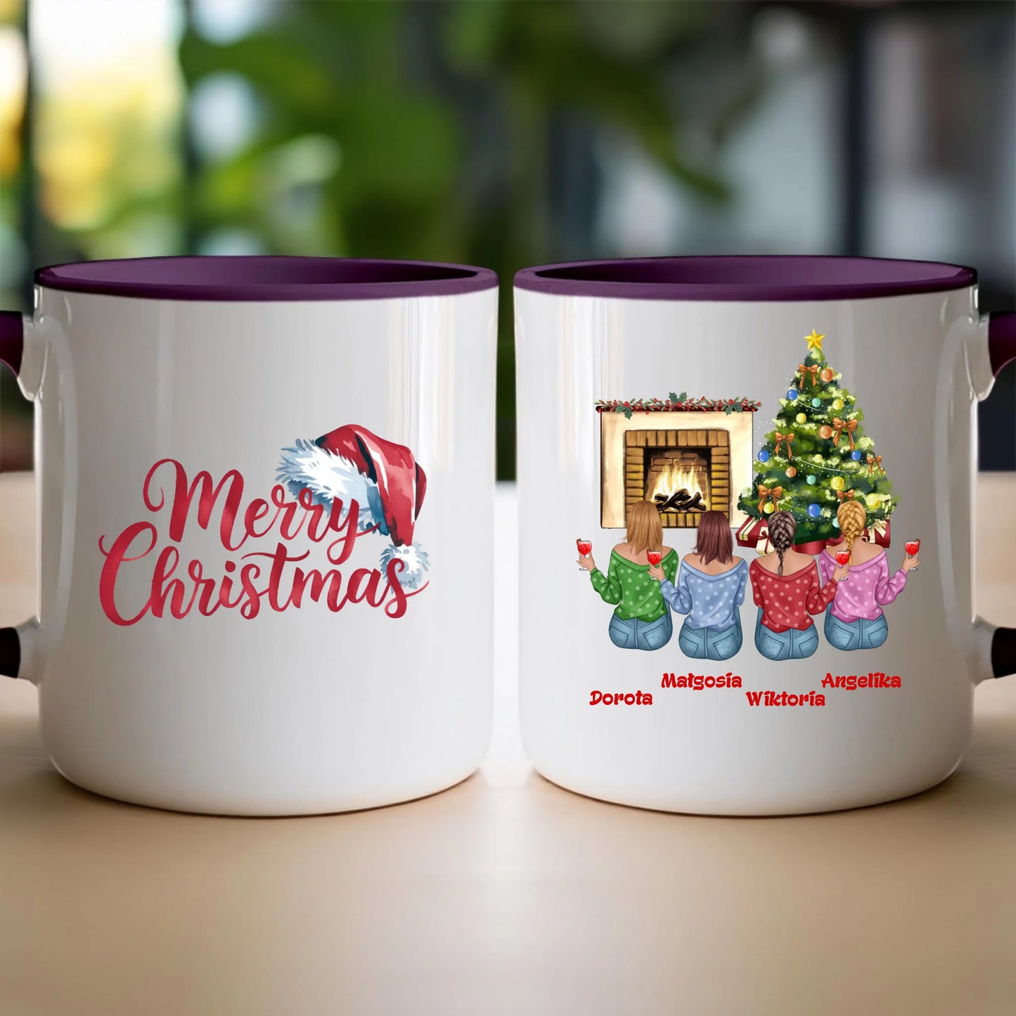 Kubek personalizowany świąteczny dla przyjaciółek #129