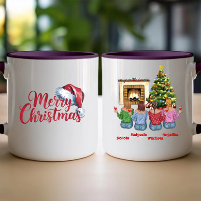 Kubek personalizowany świąteczny dla przyjaciółek #129