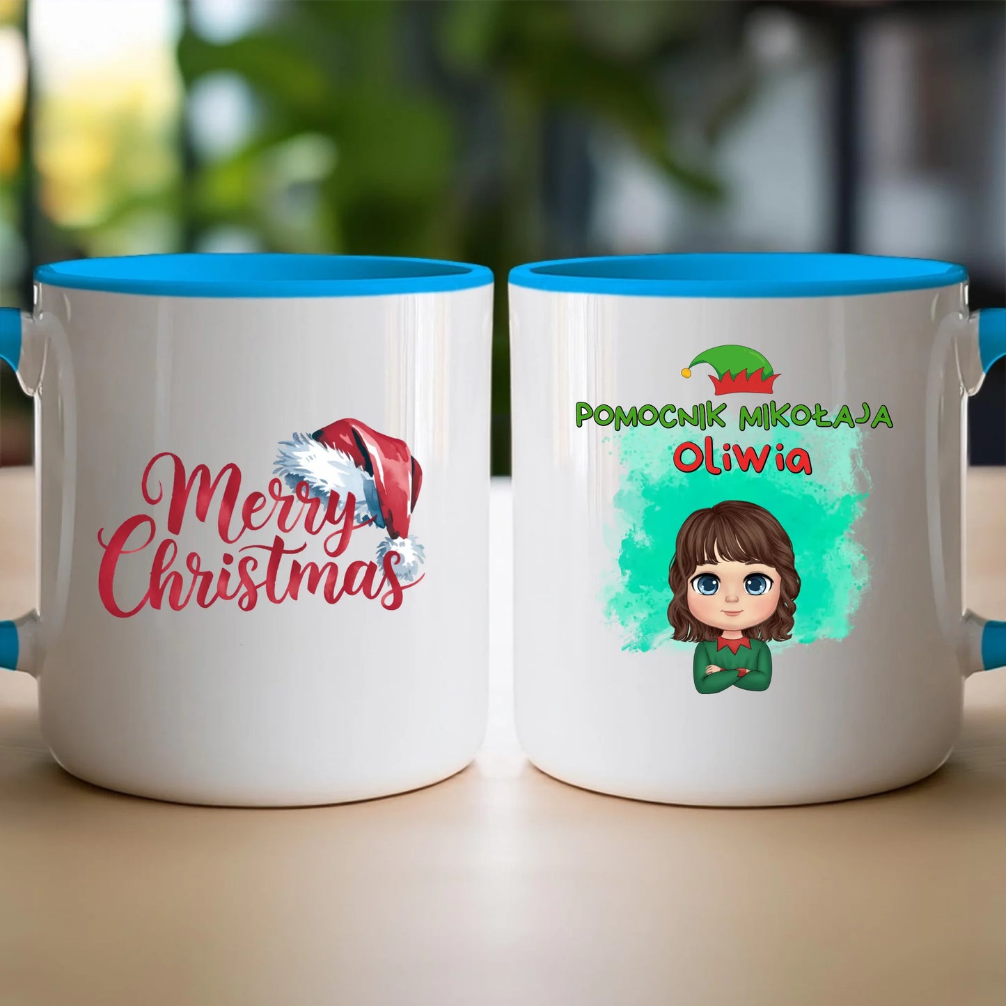 Kubek personalizowany świąteczny dla dziewczynki #92