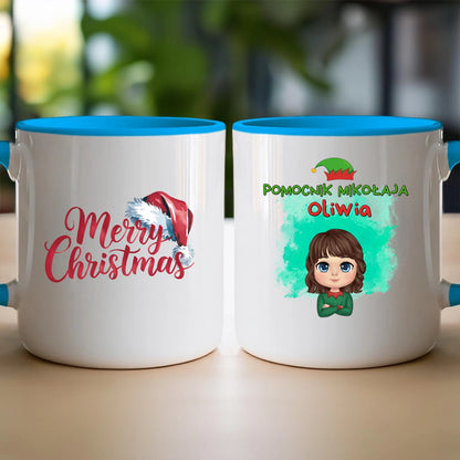 Kubek personalizowany świąteczny dla dziewczynki #92