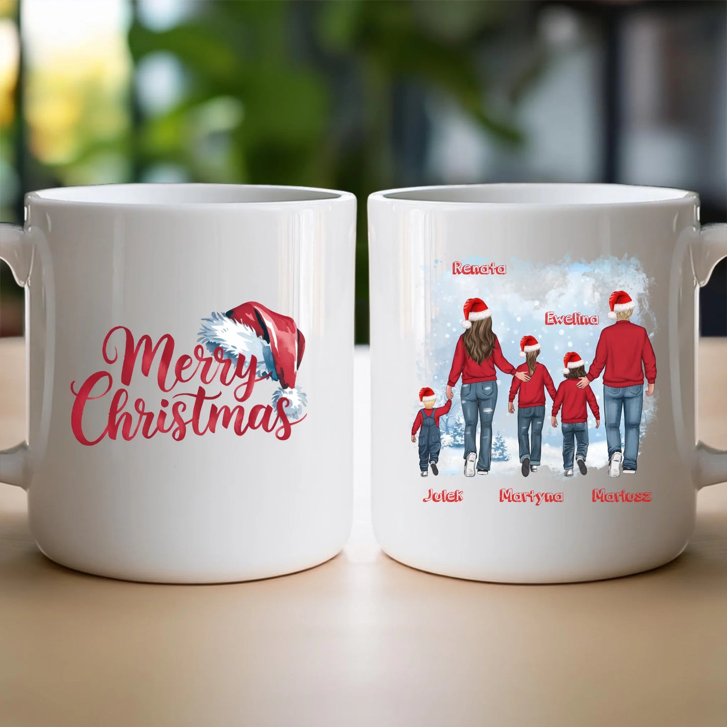 Kubek personalizowany świąteczny dla rodziny #814