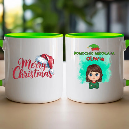 Kubek personalizowany świąteczny dla dziewczynki #92