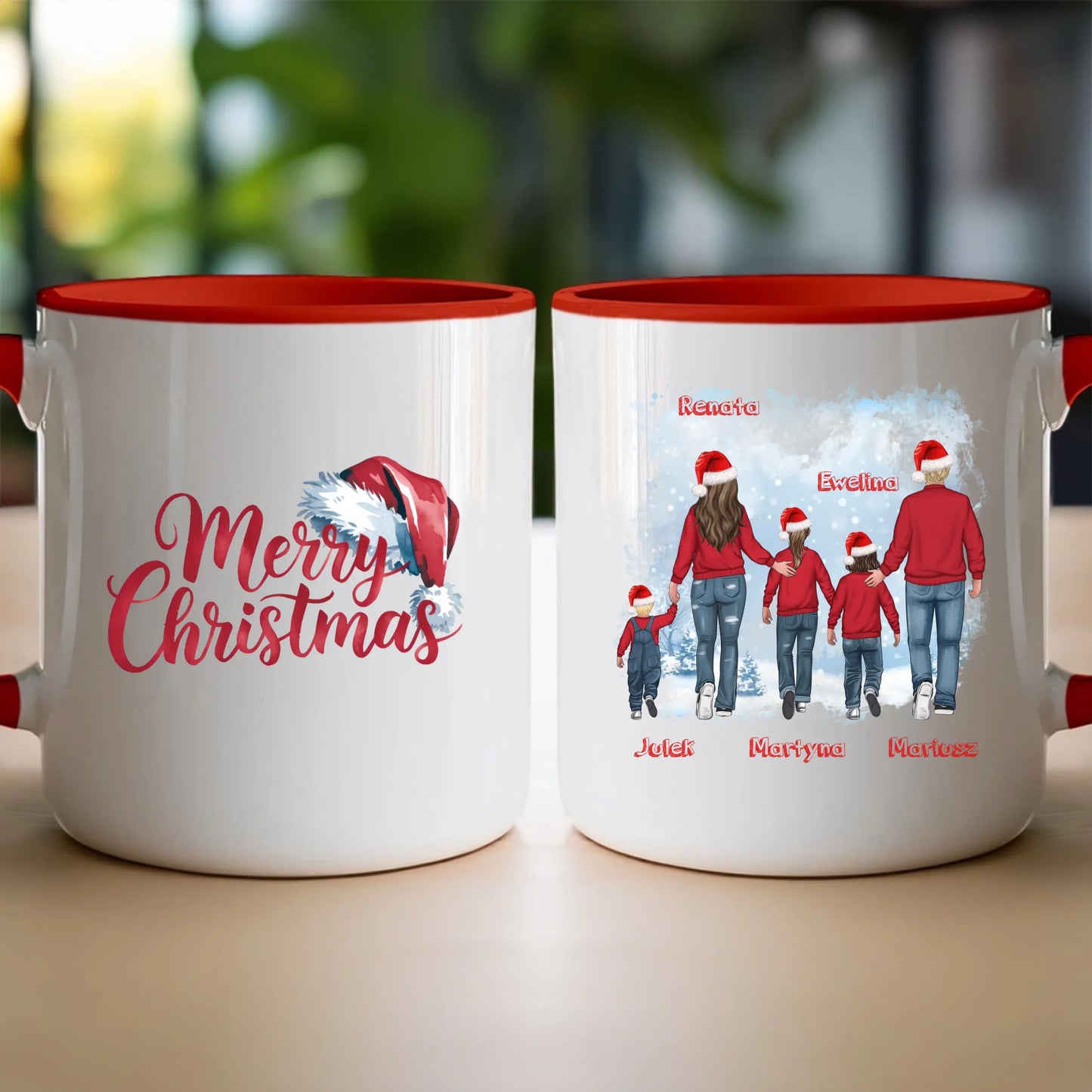 Kubek personalizowany świąteczny dla rodziny #814