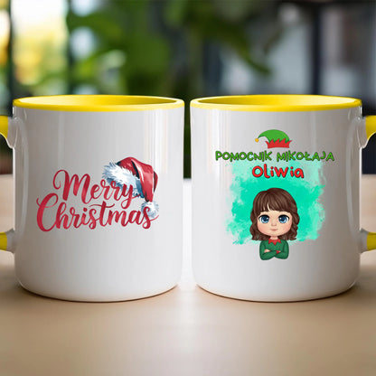Kubek personalizowany świąteczny dla dziewczynki #92