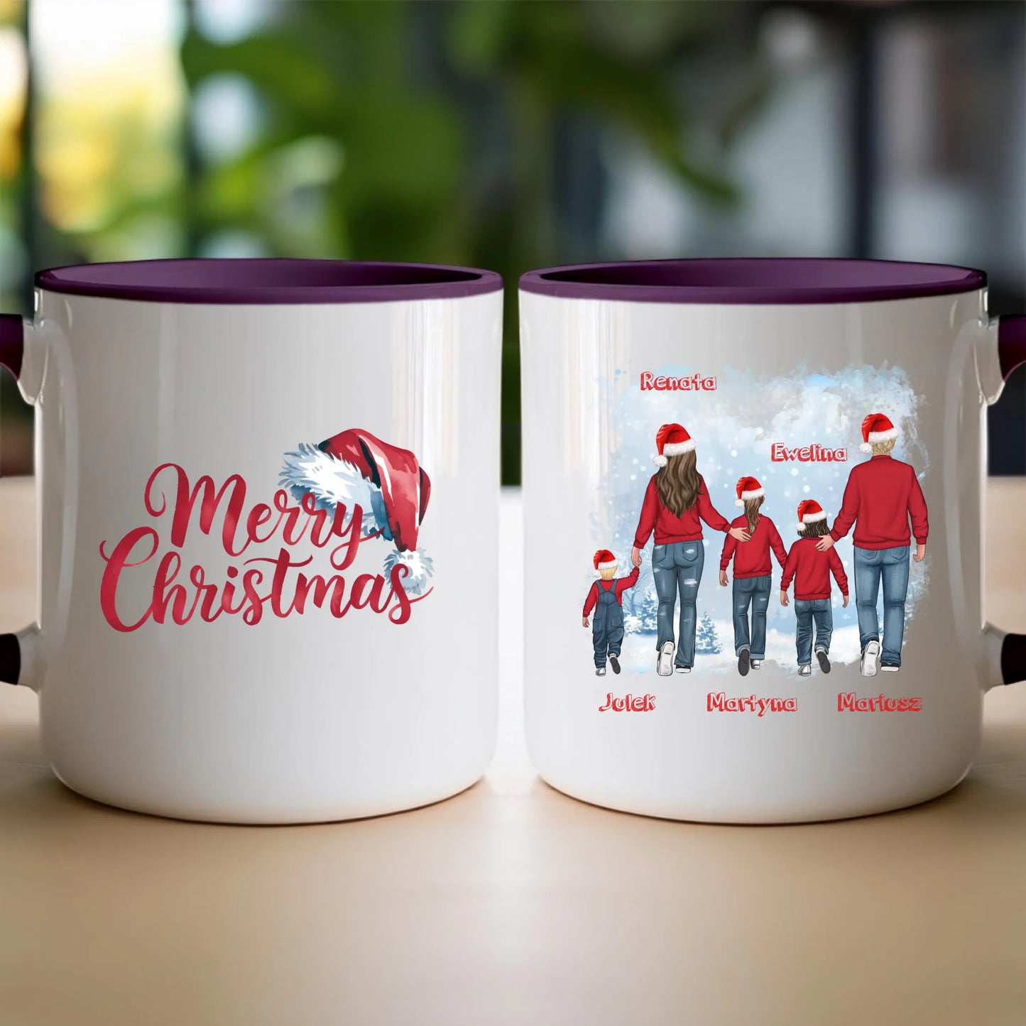 Kubek personalizowany świąteczny dla rodziny #814