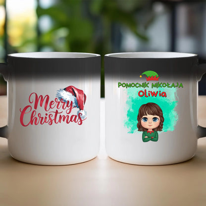 Kubek personalizowany świąteczny dla dziewczynki #92