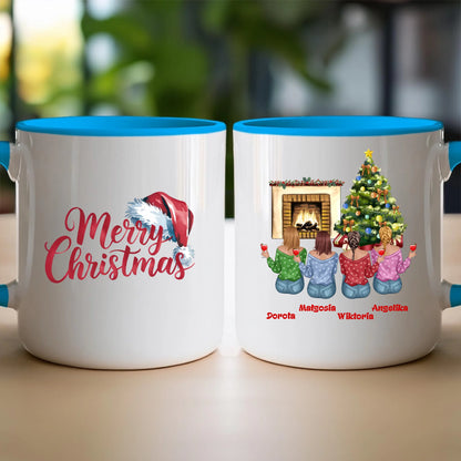 Kubek personalizowany świąteczny dla przyjaciółek #129