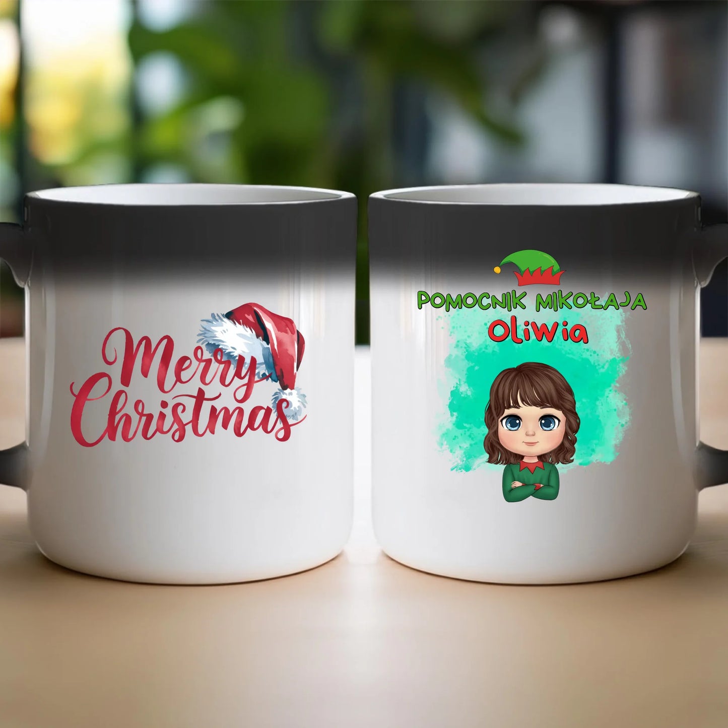 Kubek personalizowany świąteczny dla dziewczynki #92