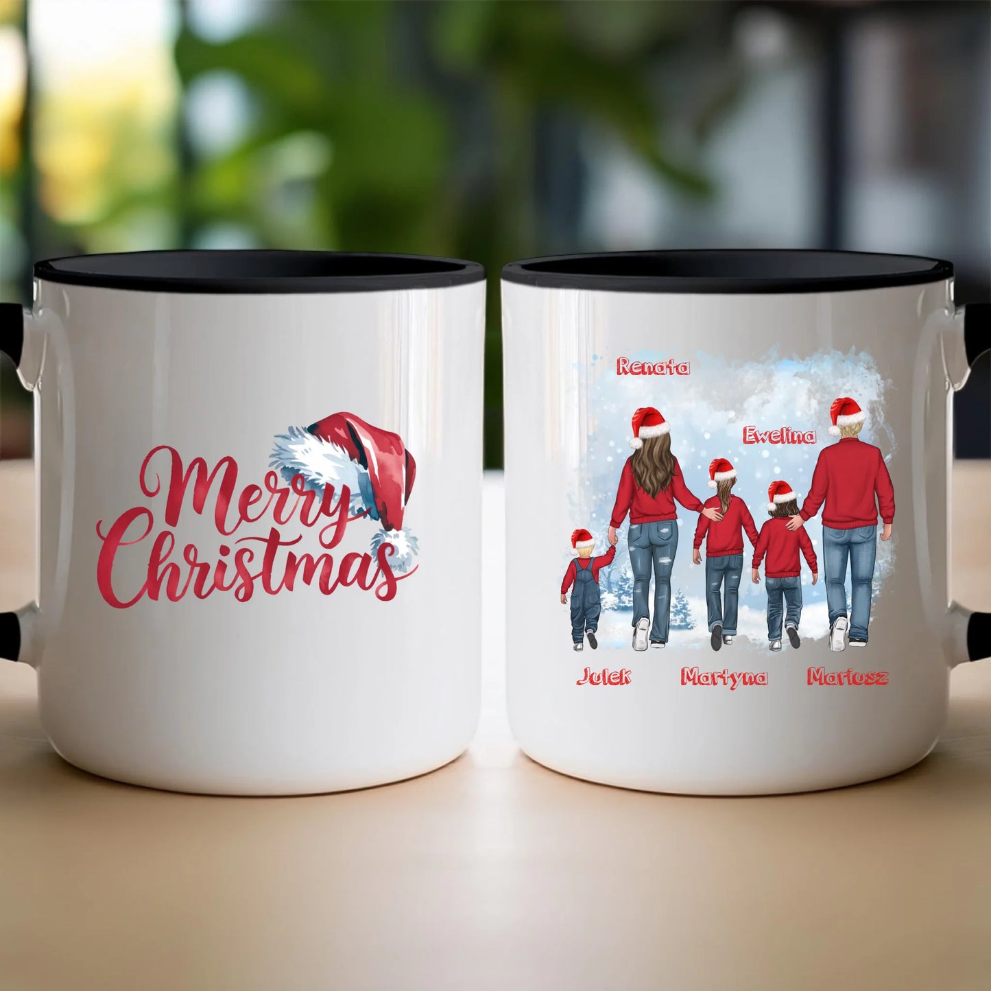 Kubek personalizowany świąteczny dla rodziny #814